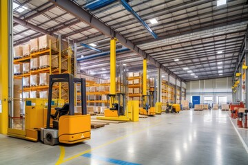 warehouse worker in warehouse, generative ai