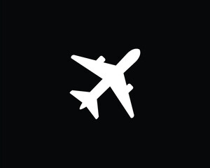 airplane flat vector icon for apps and websites