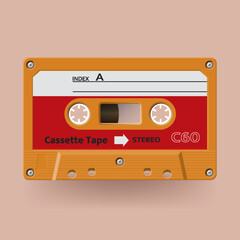 cassette tape vector vintage style