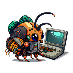 Computer and Bug 5