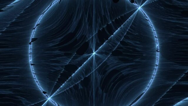 Abstract Geometric Curve Lights And Forms Blue Color Loop