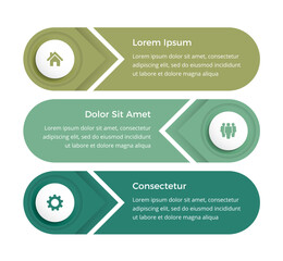 Business infographic design template with three vertical options or steps, process, workflow template, vector eps10 illustration