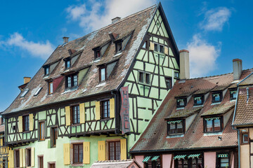 Maisons à colombages dans la ville de Colmar en Alsace