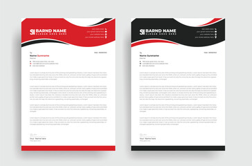 Professional business minimalist corporate letterhead template design