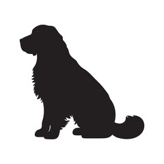 Dog silhouette logo isolated on white background