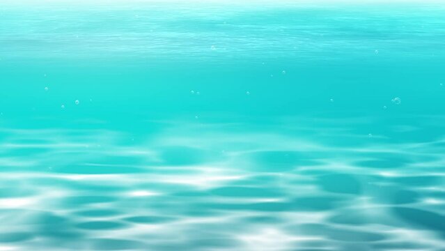 in the sea. fluctuation of light. Looping video background.