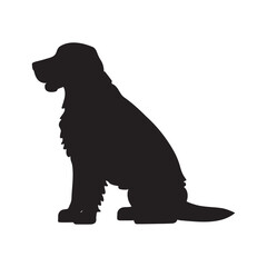 Dog silhouette logo isolated on white background
