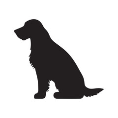 Dog silhouette logo isolated on white background
