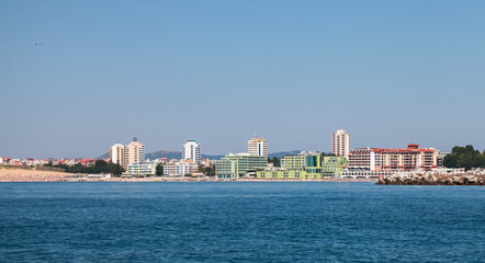 Obraz premium Coastal view of Sunny beach a seaside resort of Bulgaria
