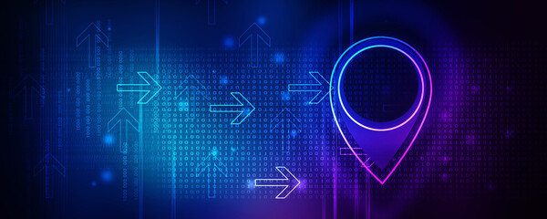 2d rendering Red map pointer
