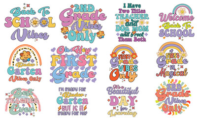 Back to School Retro SVG Design Bundle