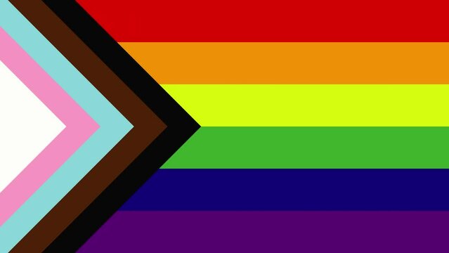 animated LGBT pride month concept transition rainbow flag for video. for your project, advertising, blog. 4k