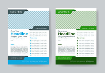 Corporate Social media business Flyer Template Layout and Background Design stock illustration