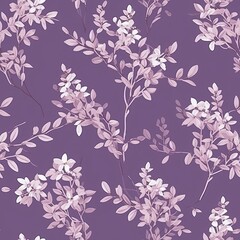 Fototapeta premium Simple small flowers, seamless floral pattern. Generative AI