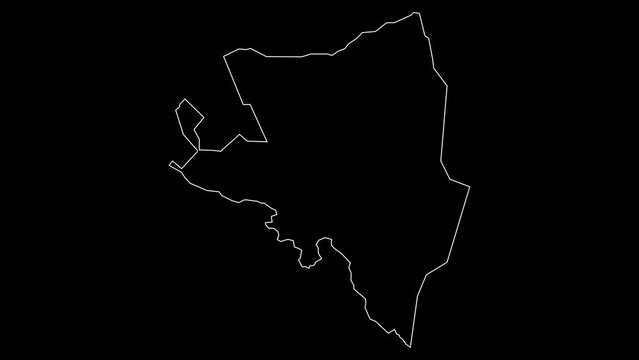 Aana district map of Samoa outline animation