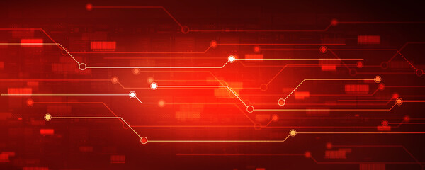 Obraz premium 2d illustration Abstract futuristic electronic circuit technology background