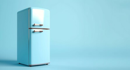 Blue fridge banner. Generate Ai