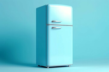 Blue fridge background. Generate Ai