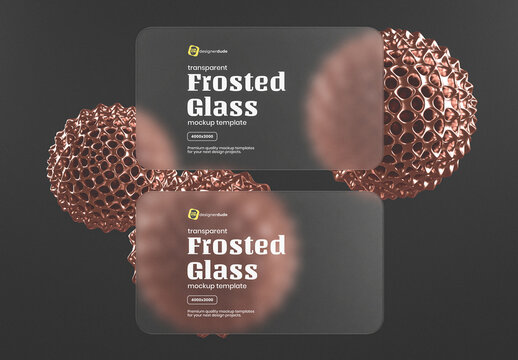 Frosted Glass Screen UI Mockup