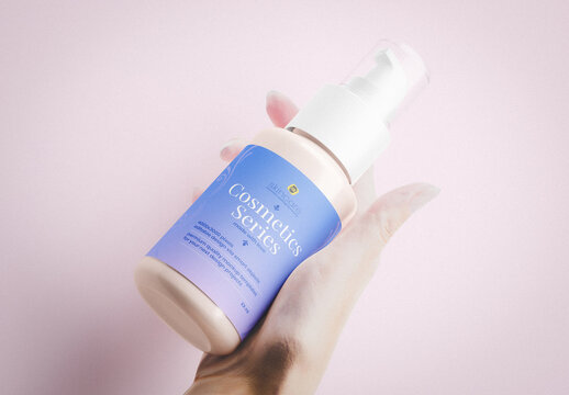 Cosmetic Bottle Packaging Mockup