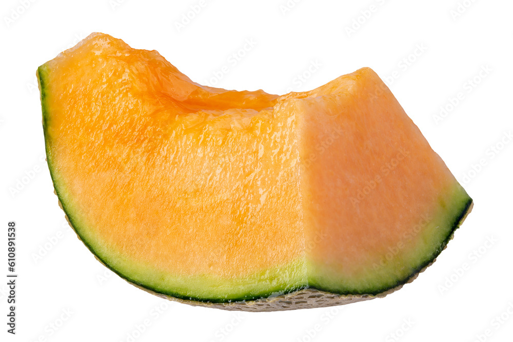 Canvas Prints melon and slice of melon isolated on a transparent background - Canvas Prints