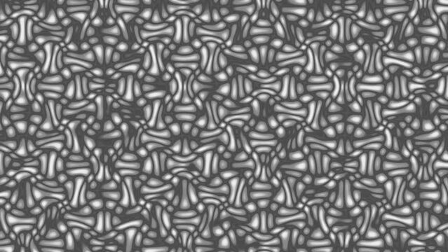 Monochrome Black And White Biological Form Liquid Entity Movement Abstract Background Loop