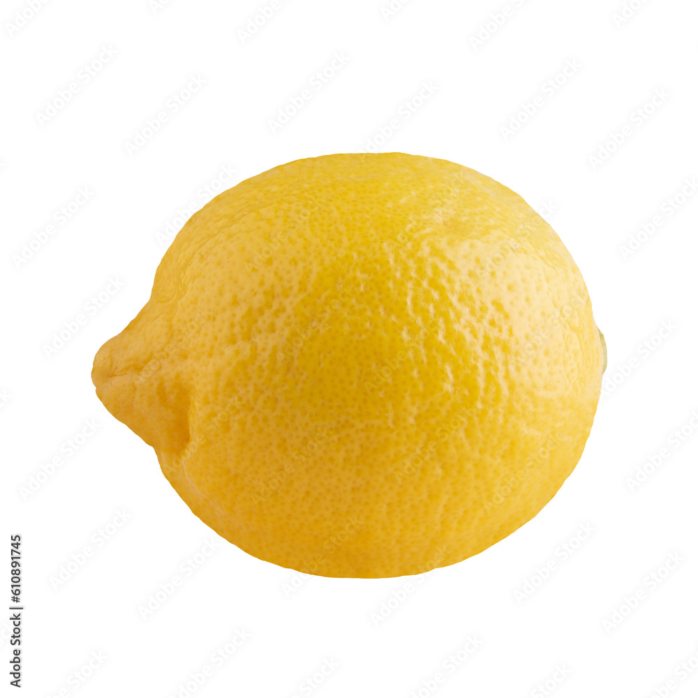 Wall mural yellow lemon isolated on transparent background