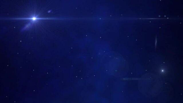 星が瞬く夜空のCG動画背景