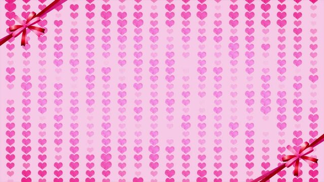 ハートの包装紙風のCG動画背景　ループ