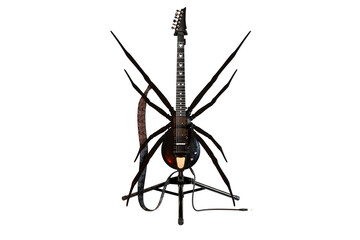 object image guitar isolated white background