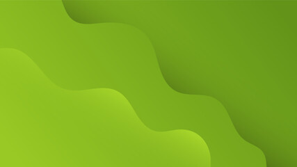 Modern Abstract Background with Motion Wave and Green Gradient Color