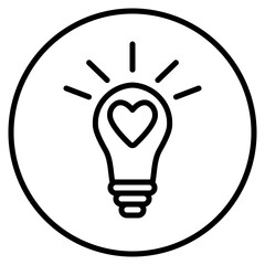 Light bulb icon in line style, use for website mobile app presentation