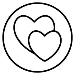 Hearts icon in line style, use for website mobile app presentation