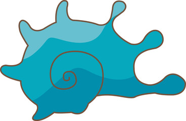 Seashell sign vector illustration for decoration on marine life, summer holiday and coastal living style concept.