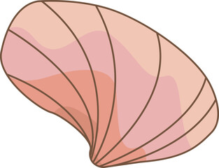 Seashell sign vector illustration for decoration on marine life, summer holiday and coastal living style concept.
