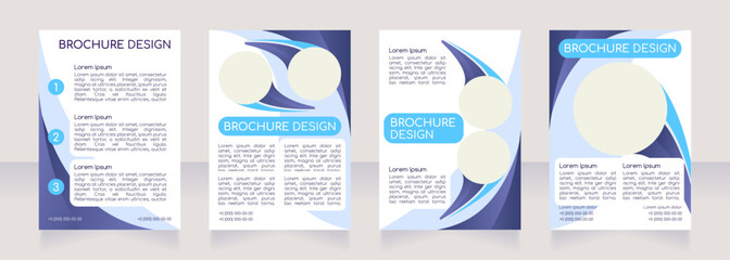 Marketing ideas and solutions blank brochure layout design. Vertical poster template set with empty copy space for text. Premade corporate reports collection. Editable flyer paper pages