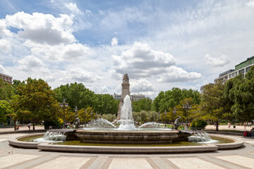 Obraz premium Fountain of the birth of the water in Madrid