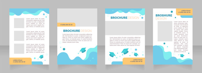 Undergraduate program for university blank brochure layout design. Vertical poster template set with empty copy space for text. Premade corporate reports collection. Editable flyer paper pages
