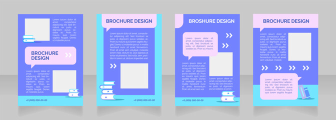 Enhancing student academic performance blank brochure layout design. Vertical poster template set with empty copy space for text. Premade corporate reports collection. Editable flyer paper pages - obrazy, fototapety, plakaty