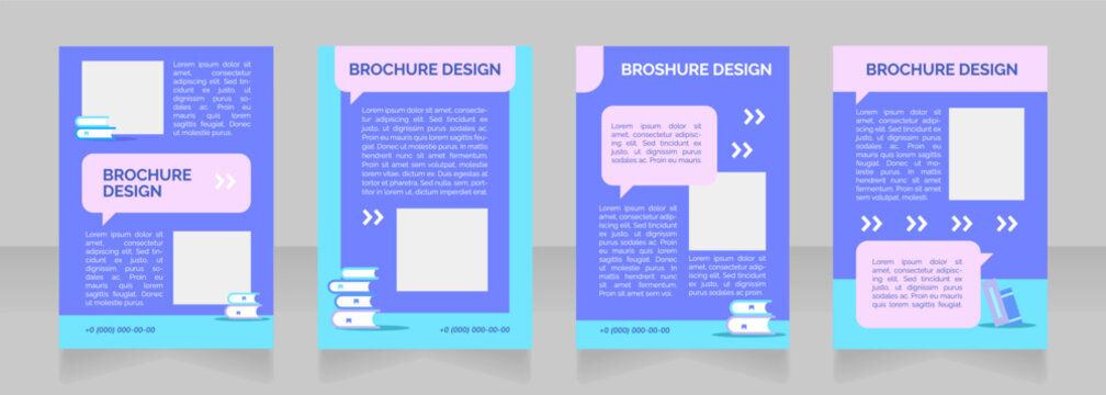 Enhancing student academic performance blank brochure layout design. Vertical poster template set with empty copy space for text. Premade corporate reports collection. Editable flyer paper pages