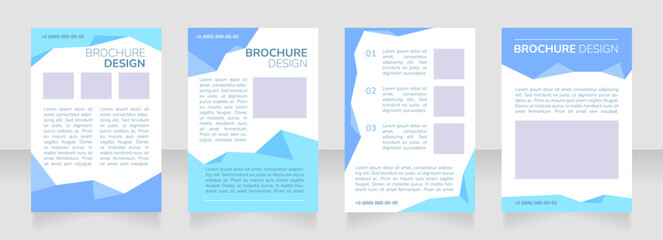 Trade school graduation blank brochure layout design. Student preparation. Vertical poster template set with empty copy space for text. Premade corporate reports collection. Editable flyer paper pages