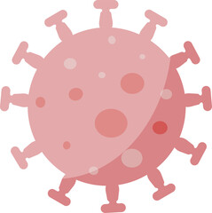 virus coronavirus icon. flat cartoon pink idea, web design.