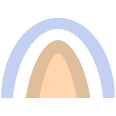 rainbow simple flat element vector illustration retro aesthetic