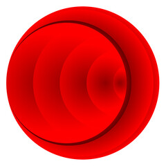 3D Round Red Color Pot Shape Logo