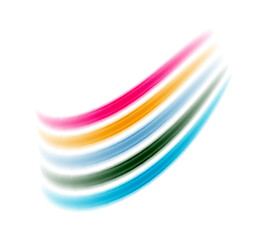 A vibrant and playful design featuring rainbow-color lines arranged in a dynamic composition, perfect for adding a pop of color to any project