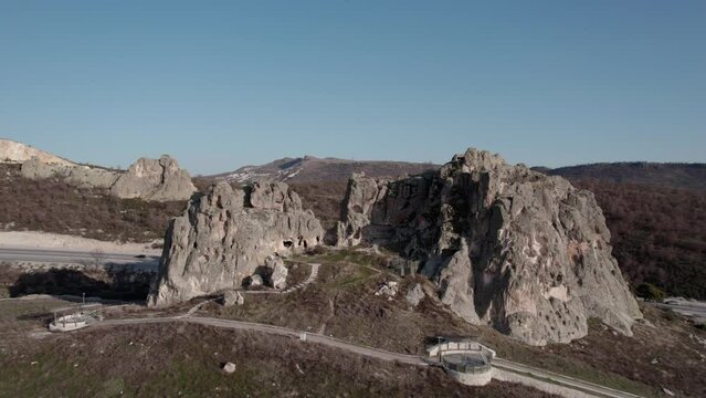Seydiler Castle and Kirkinler rock settlements, Iscehisar, Afyonkarahisar, Turkey