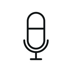 microphone sign symbol vector glyph icon