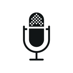 microphone sign symbol vector glyph icon