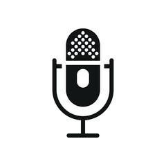 microphone sign symbol vector glyph icon