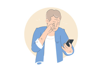 Young woman looking at mirror at home